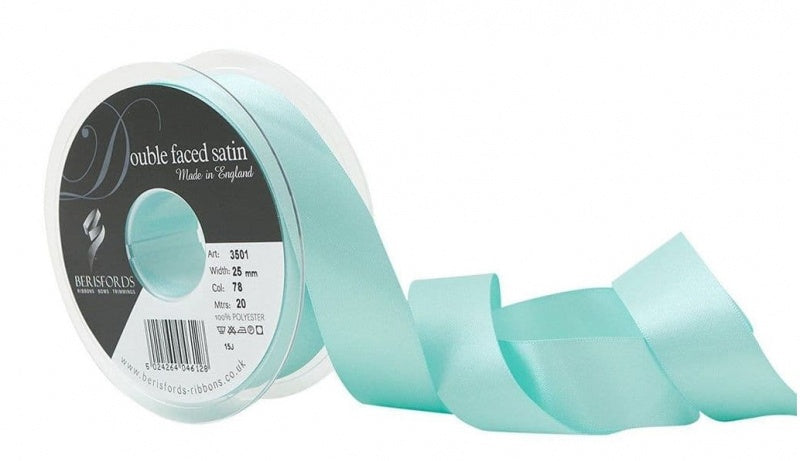Double Faced Satin Ribbon - Various Widths & Colours - Priced per metre