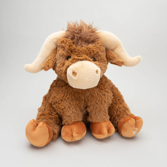 Horny Highland Cow Luxury Plush Brown Soft Toy