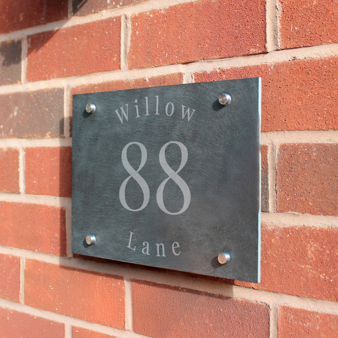 Personalised Rectangular Slate House Sign