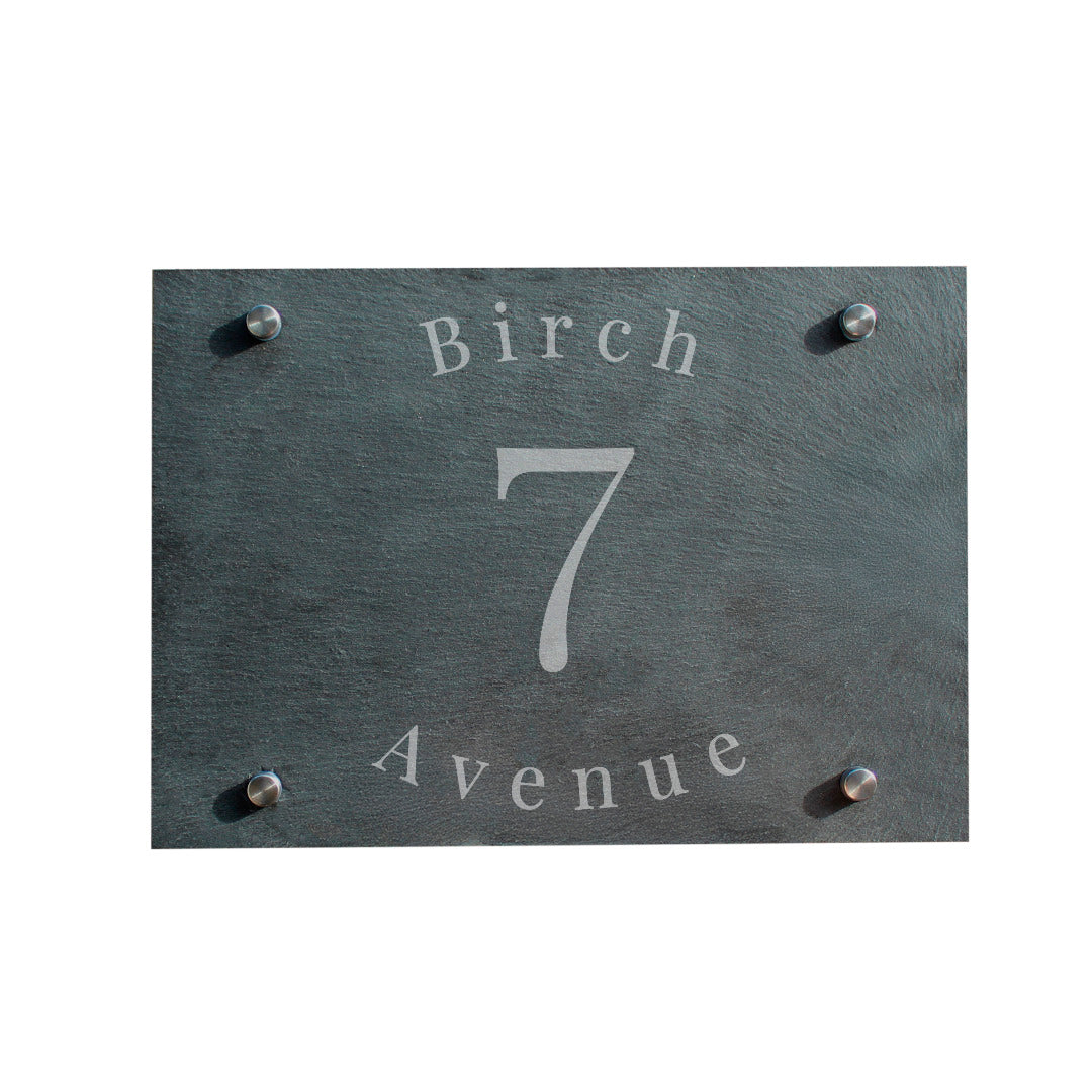 Personalised Rectangular Slate House Sign