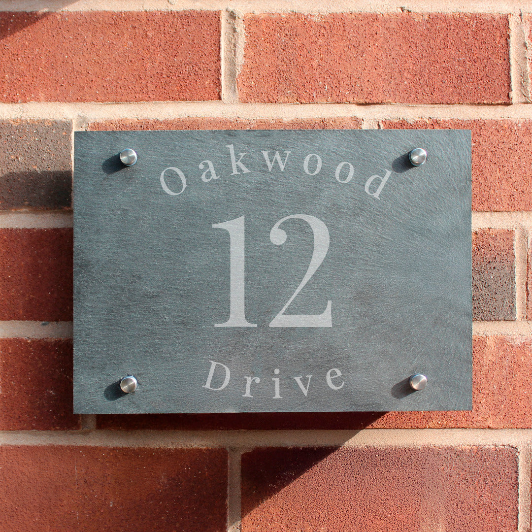 Personalised Rectangular Slate House Sign