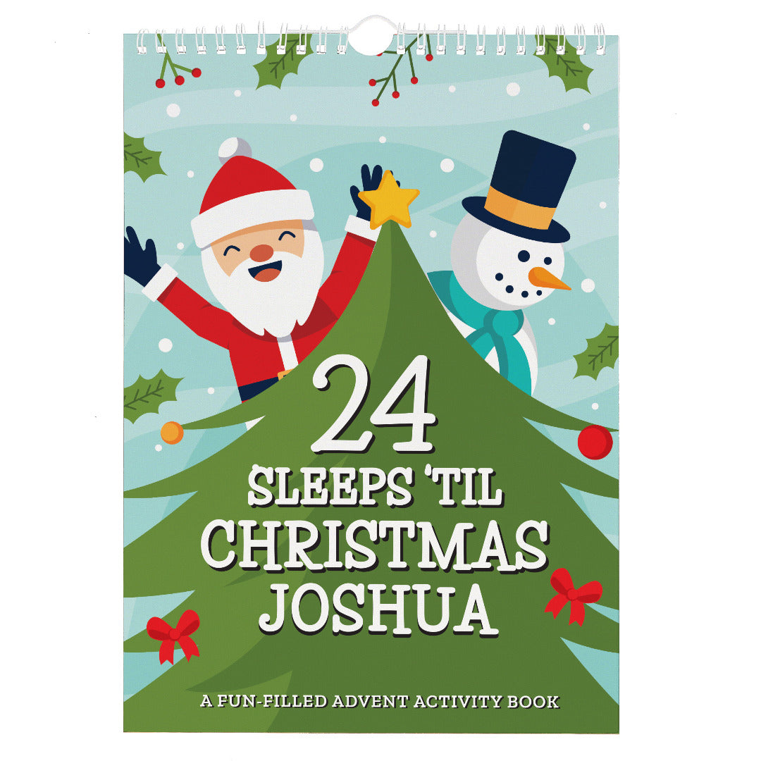 Personalised 24 Sleeps Christmas Activity Advent Calendar