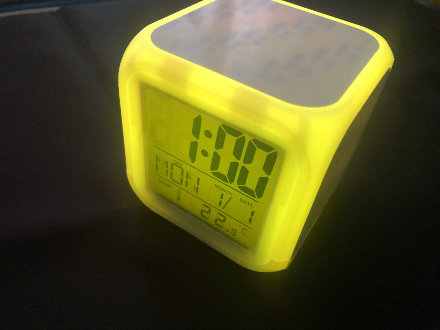 Personalised Colour Changing LCD Digital Alarm Clock