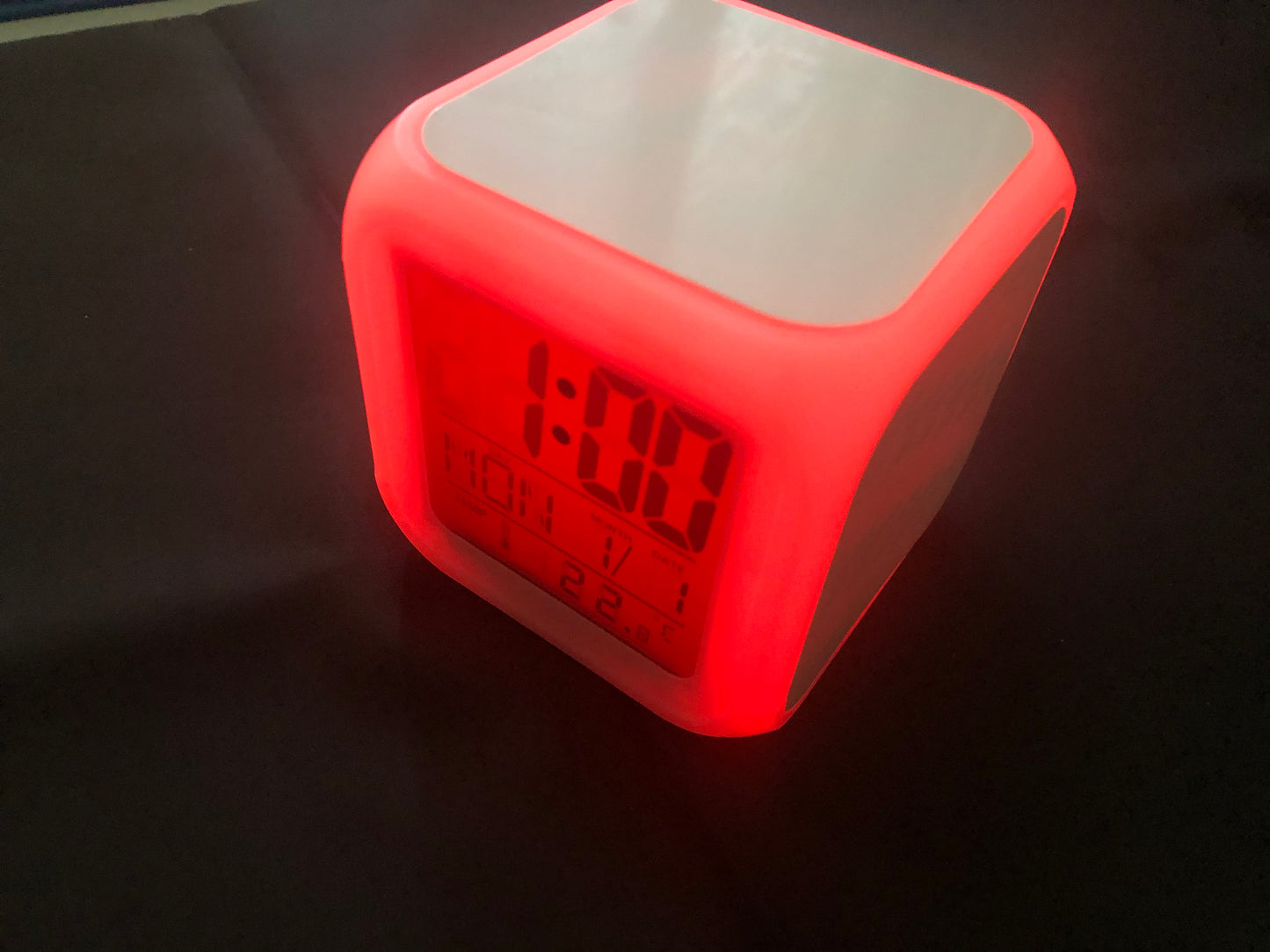 Personalised Colour Changing LCD Digital Alarm Clock