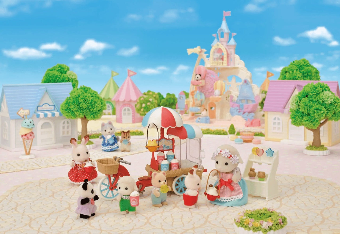 Sylvanian Families Popcorn Delivery Trike Toy Playset for Age 3 and Up