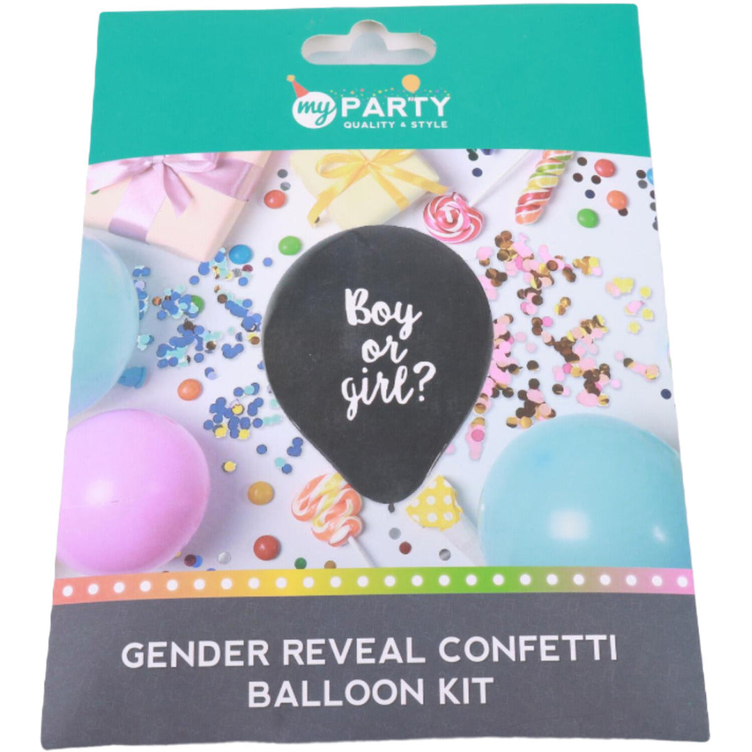 Gender Reveal Confetti Balloon Kit - Blue and Pink