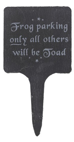 Amusing Slate Gothic Garden Signs