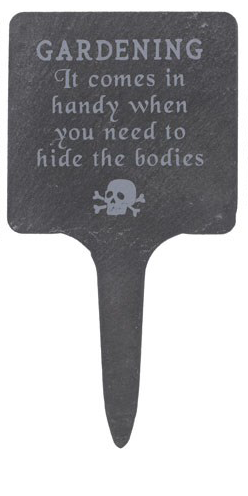 Amusing Slate Gothic Garden Signs