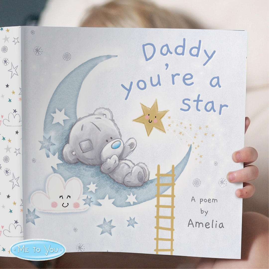 Personalised Tiny Tatty Teddy 'Daddy You're A Star' Poem Book