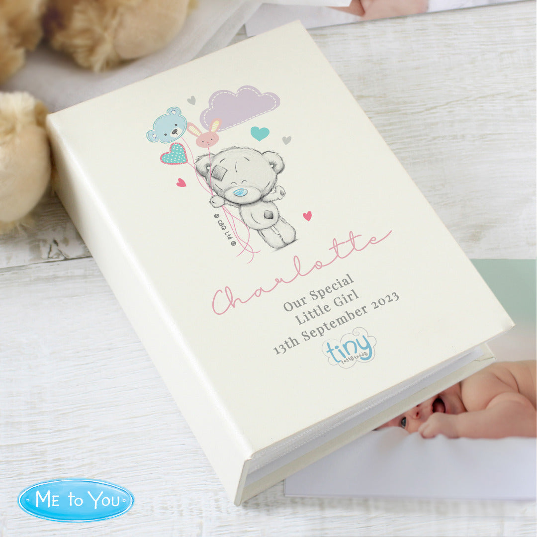 Personalised Tiny Tatty Teddy 6x4 Photo Album with Sleeves ~ Pink