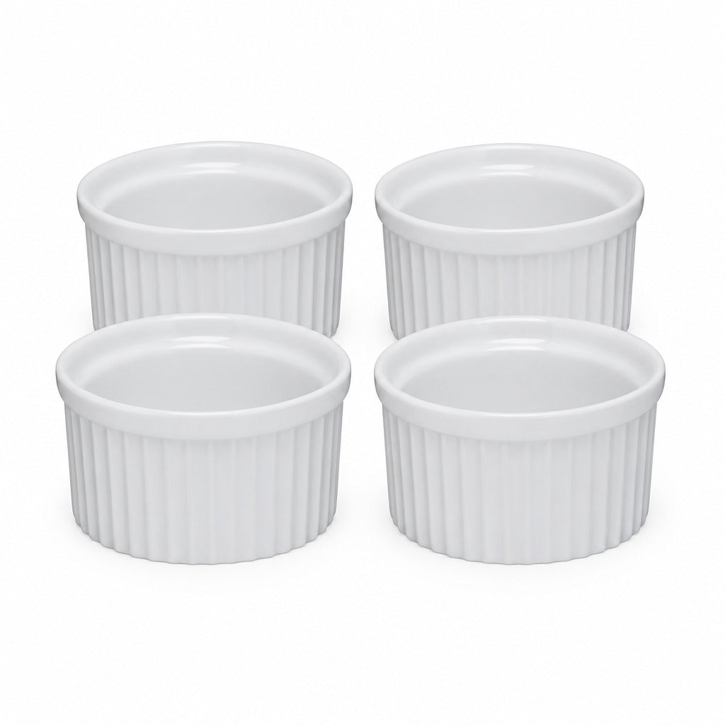 White Ceramic Ramekins, 9cm
