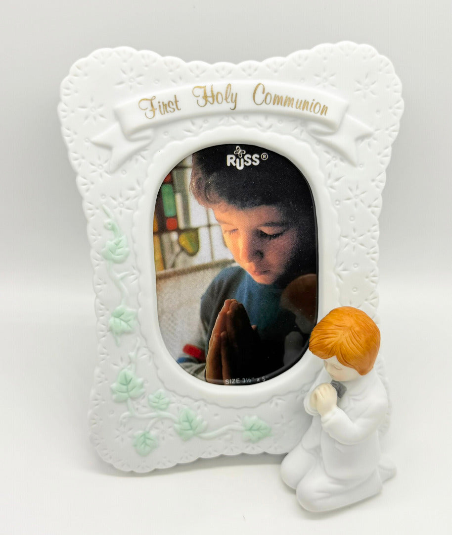 My First Holy Communion Porcelain Photo Frame - Boy