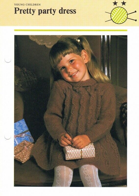 Vintage Hamlyn Knitting Pattern: Pretty Party Dress