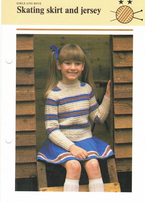 Vintage Hamlyn Knitting Pattern: Skating Skirt & Jersey