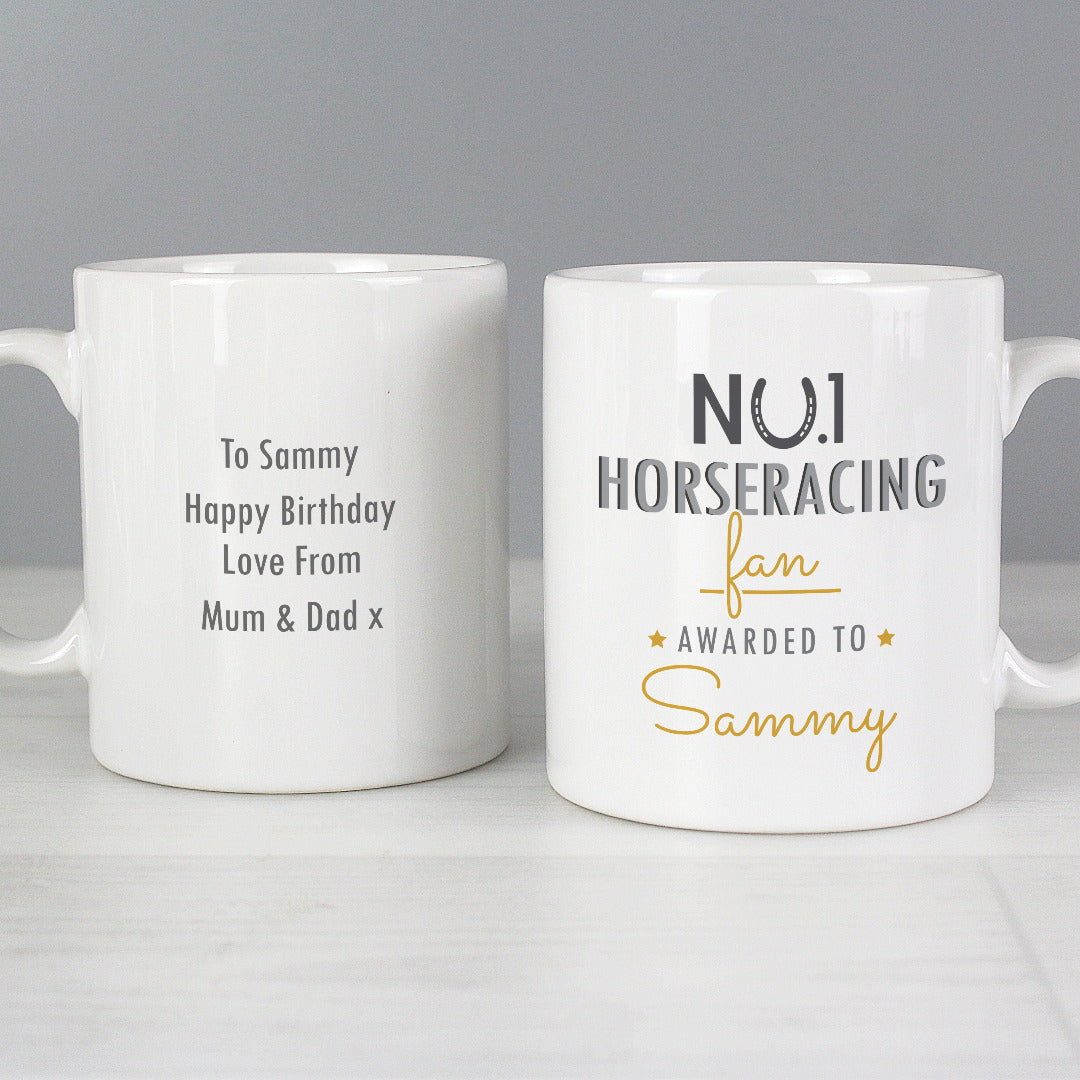Personalised No.1 Horseracing Fan Mug