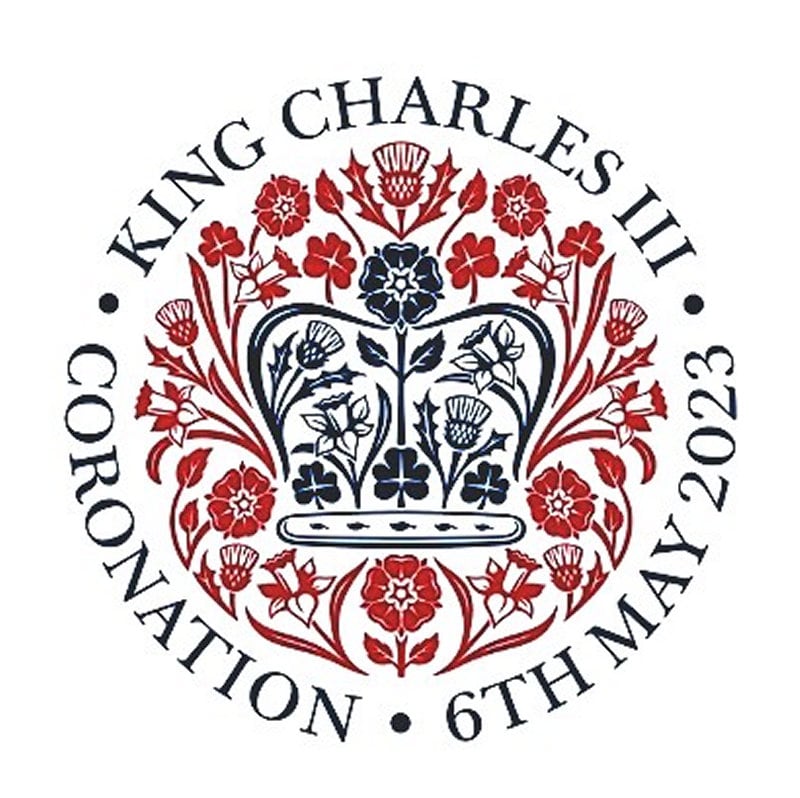 Round King Charles III Coronation Commemorative Coaster - Set of 2