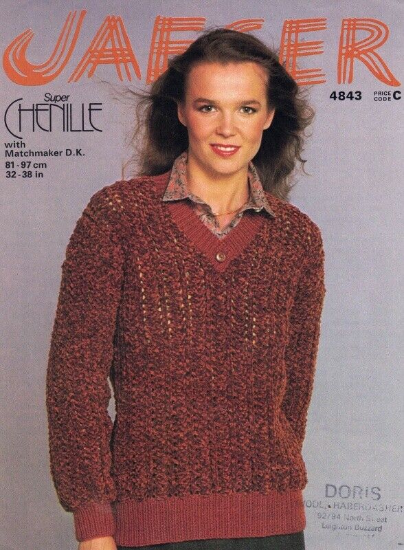 Vintage Jaeger Knitting Pattern No. 4843 - Fine Styling Sweater