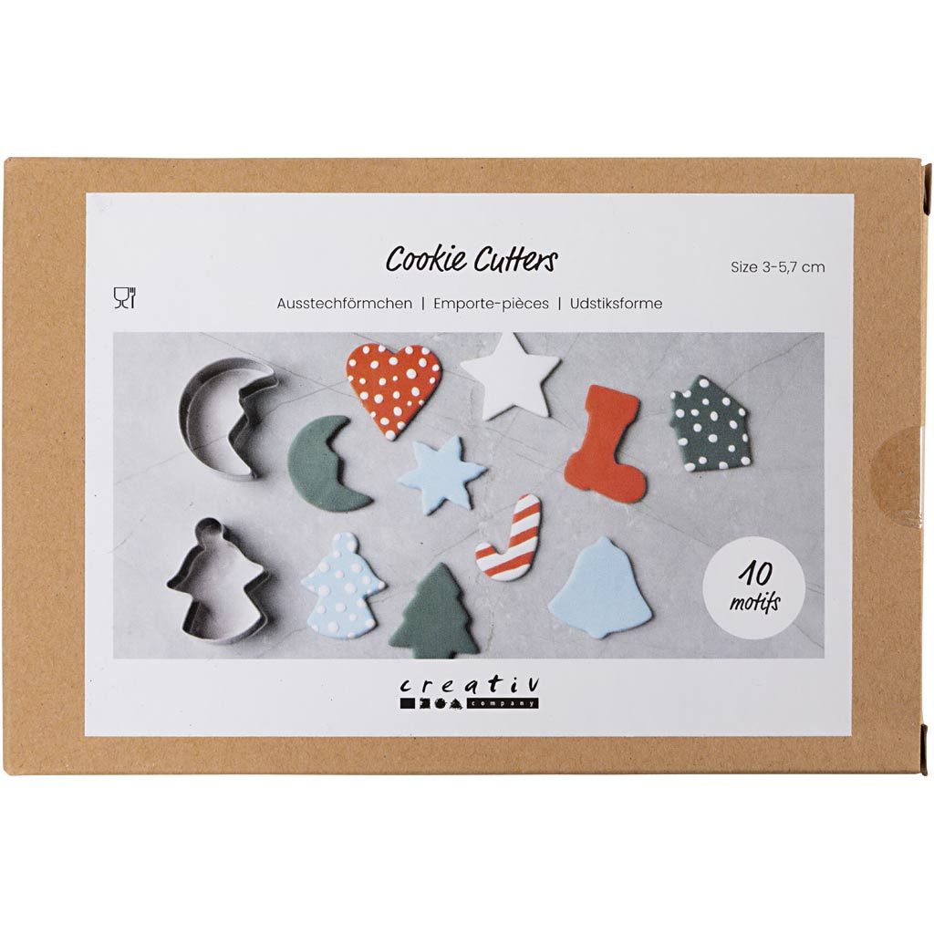 Christmas Shapes Cookie Cutters - Pack of 10