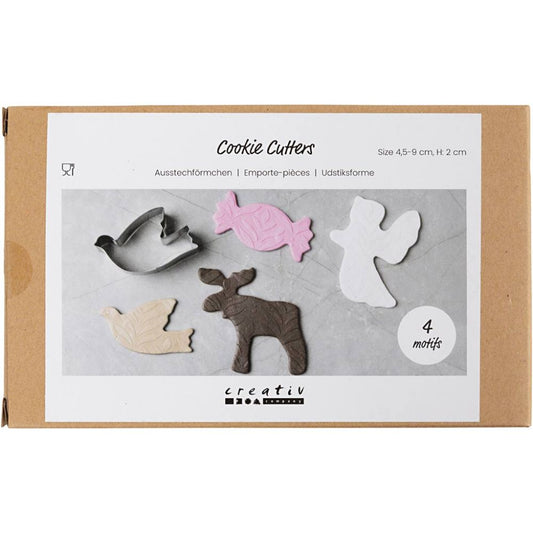 Christmas Themed Cookie Cutters - Pack of 4