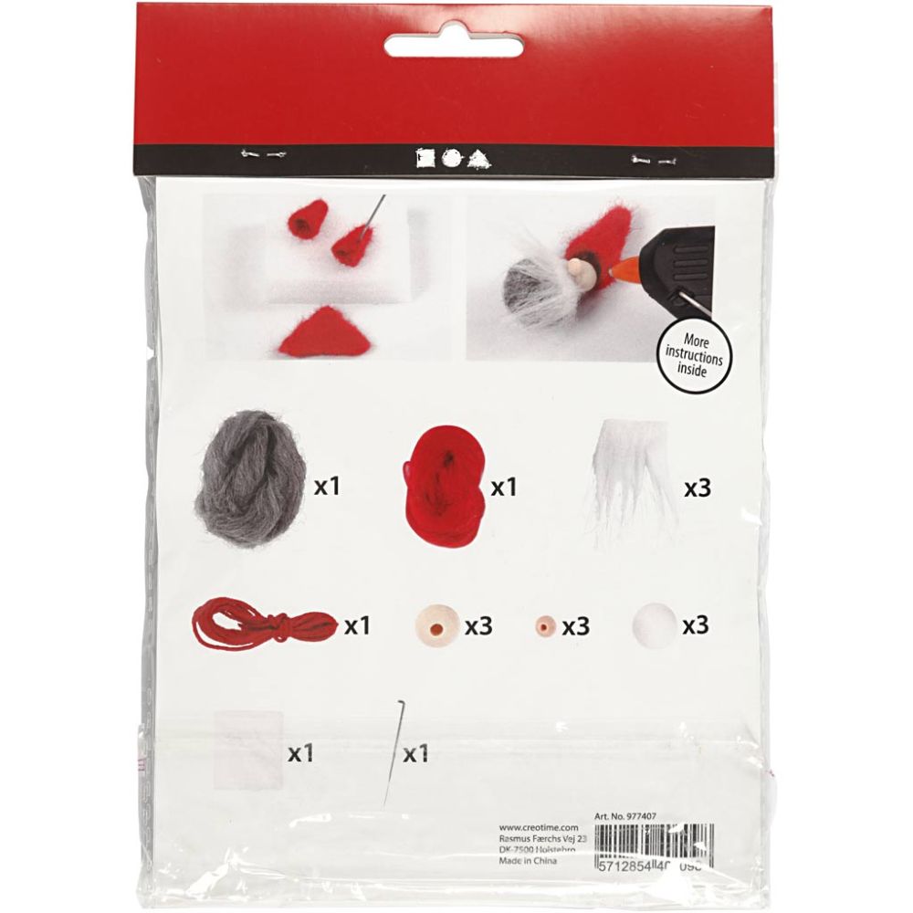 Needle-Felt Christmas Elves Garland Decoration Craft Kit