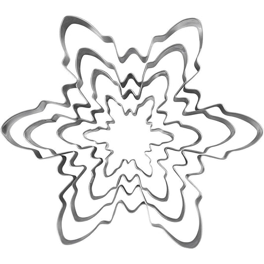 Snowflake Shaped Cookie Cutters - Pack of 6