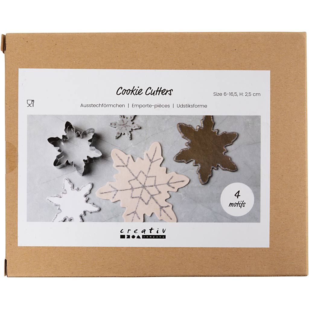 Snowflake Shaped Cookie Cutters - Pack of 6