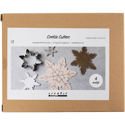 Snowflake Shaped Cookie Cutters - Pack of 6