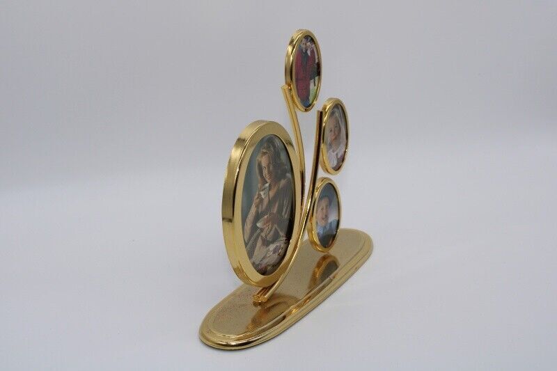 Elegant Gold Multi Photo Frame Holder Tree