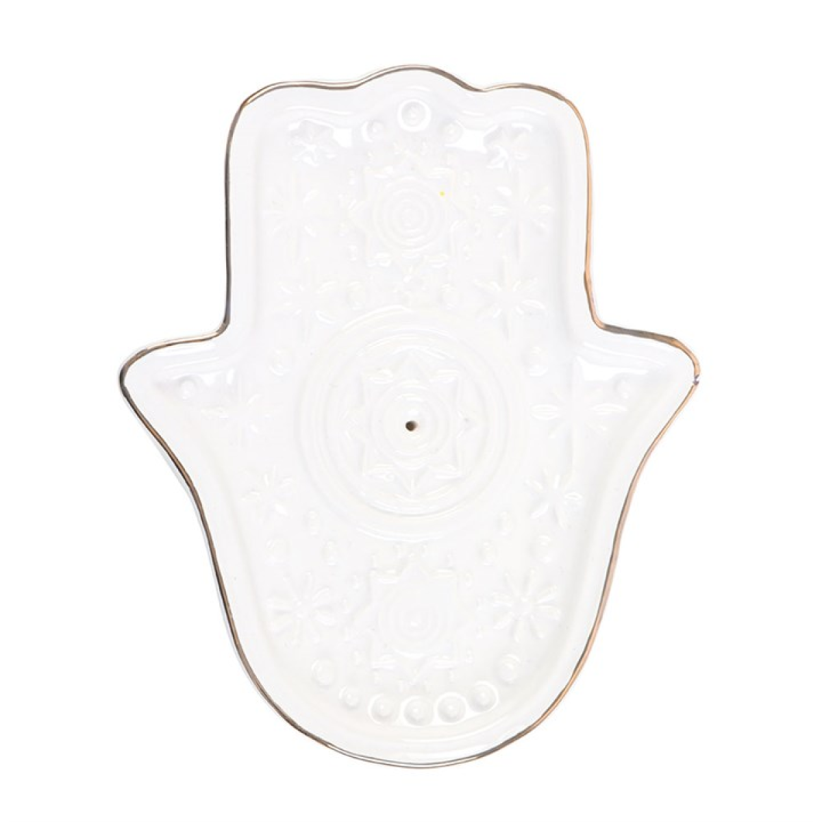 White Hand of Hamsa Incense Holder and Trinket Dish