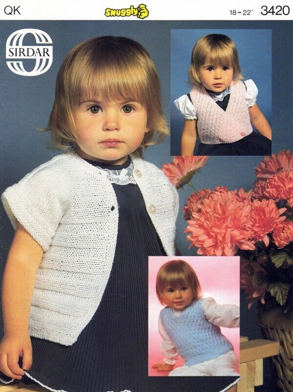 Vintage Sirdar Knitting Pattern No 3420: Toddler 'Party Goers'
