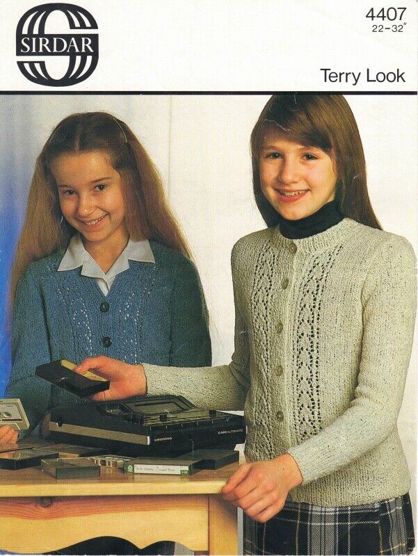 Vintage Sirdar Knitting Pattern No 4417: Boys & Girls Round & V-Neck Sweaters