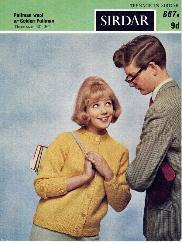 Vintage Sirdar Knitting Pattern No 667: Teenage Cardigan