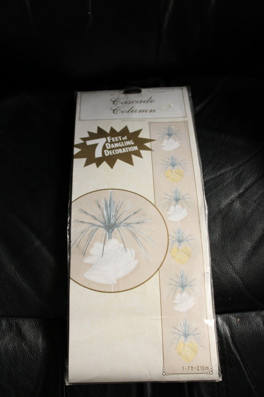 7ft Hanging Wedding Decoration - Cascade Hearts & Bells