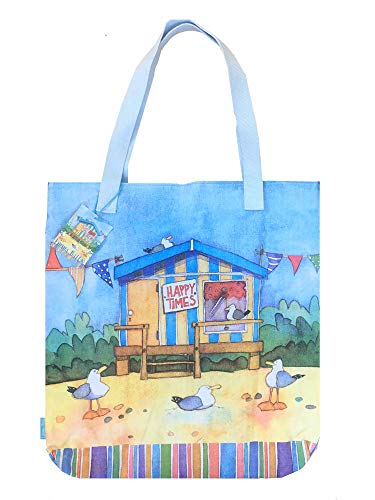 Emma Ball Beach Huts Large Cotton Tote Bag