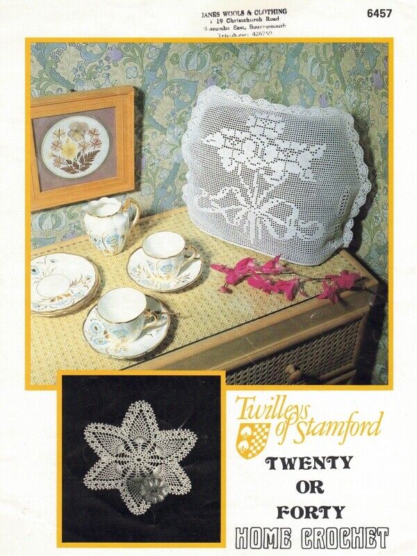 Vintage Twilleys Crochet Pattern 6457: Crochet Table Centre & Tea Cosy