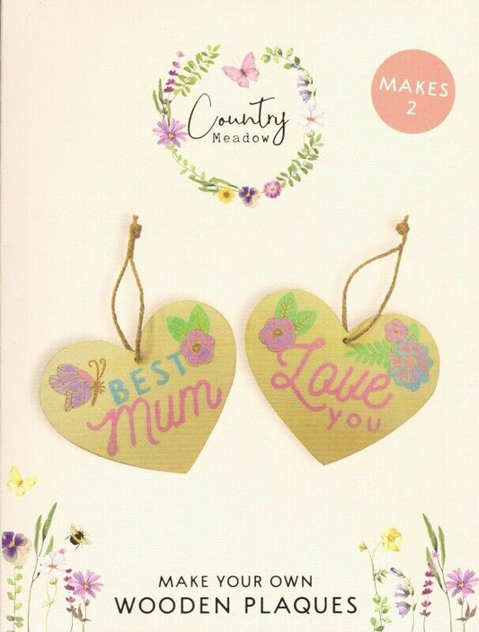 Make Your Own Wooden Heart Plaque - Mothers Day Crafts