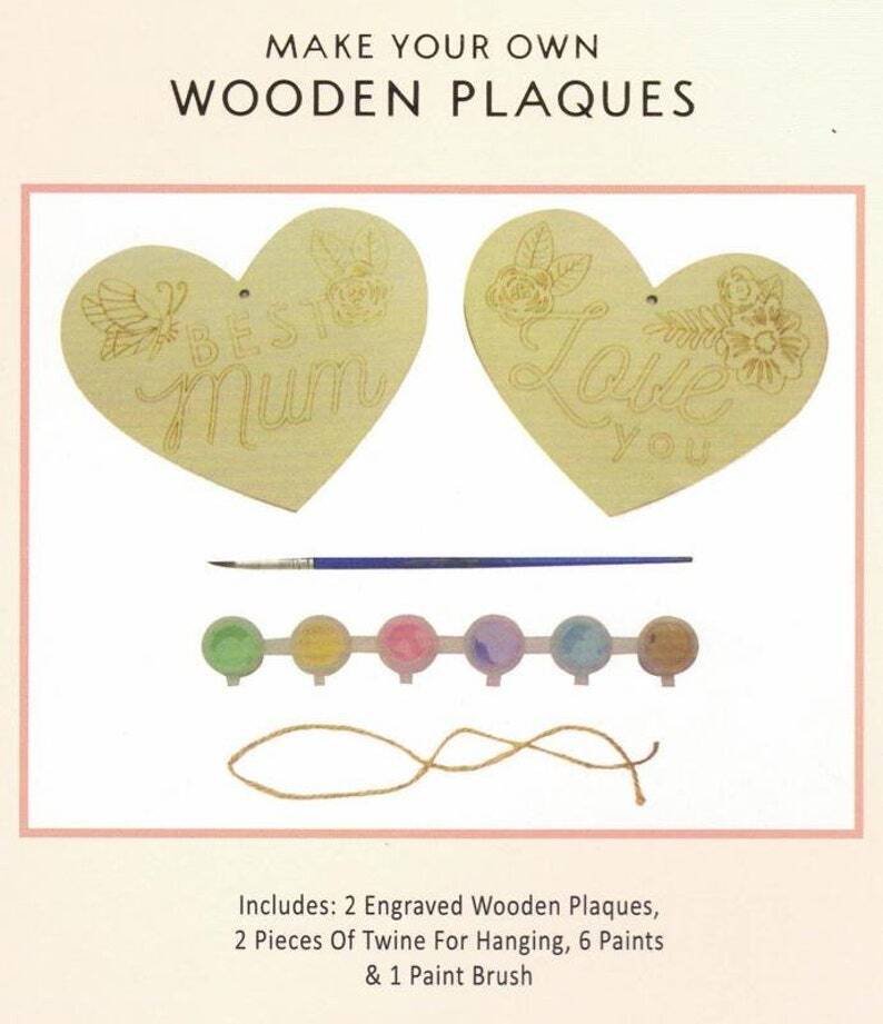 Make Your Own Wooden Heart Plaque - Mothers Day Crafts