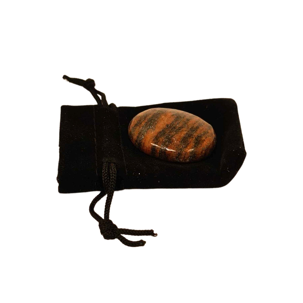 Thumb Worry Stone with Pouch