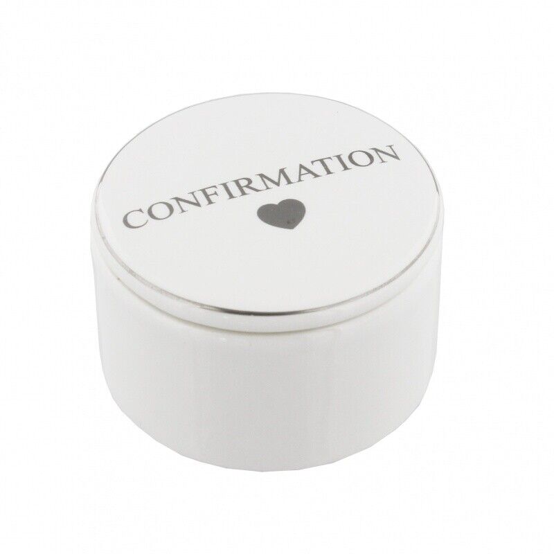 Juliana White Ceramic Trinket / Keepsake Box - Confirmation