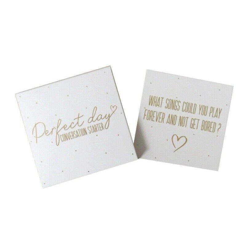 Perfect Day Gold Foil Conversation Starter Cards ~ Pack of 25