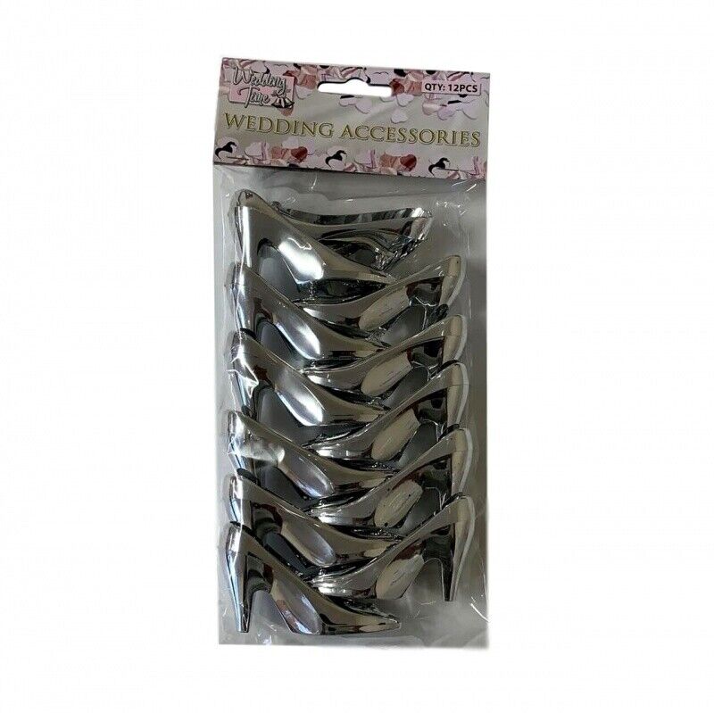 Silver Fairytale Shoes Wedding Decorations