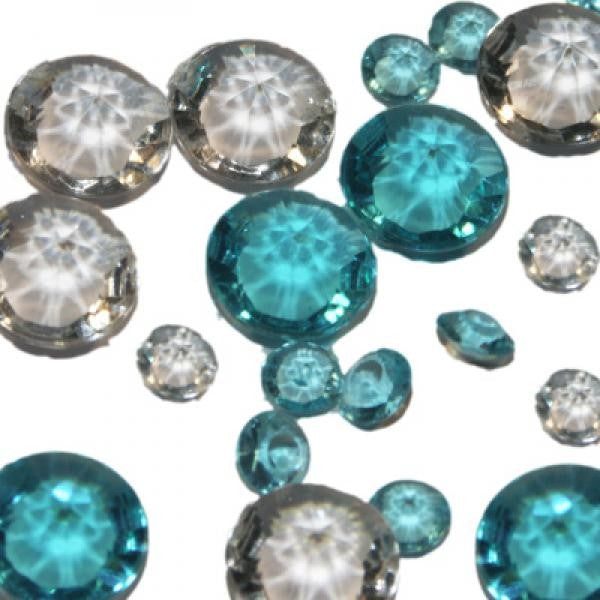 Table Scatter Crystals, Mixed Clear & Coloured, Pack of 350, Choice of Colours