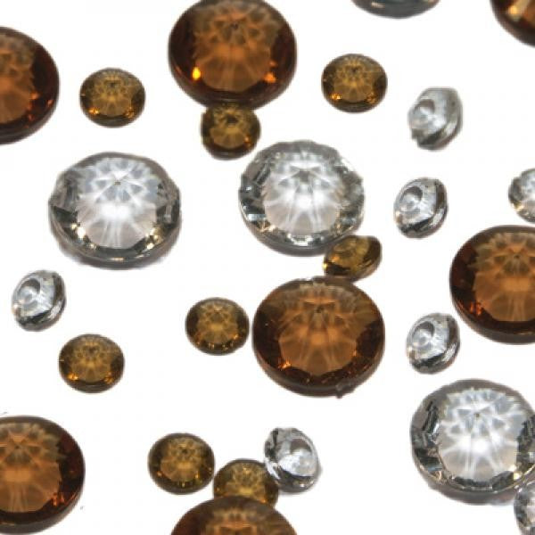 Table Scatter Crystals, Mixed Clear & Coloured, Pack of 350, Choice of Colours