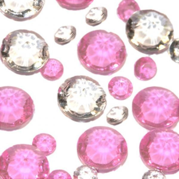 Table Scatter Crystals, Mixed Clear & Coloured, Pack of 350, Choice of Colours