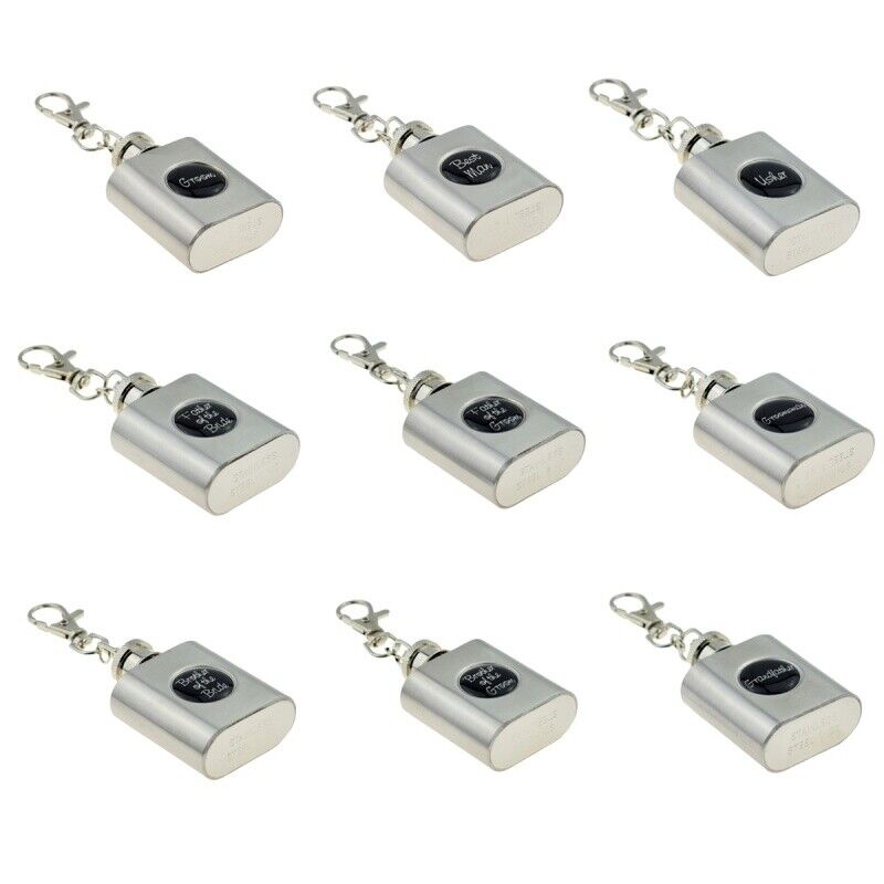 Mens 'Wedding Roles' Keyring Hip Flasks