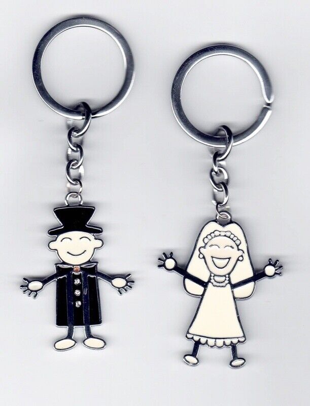 Bride & Groom Keyring Set