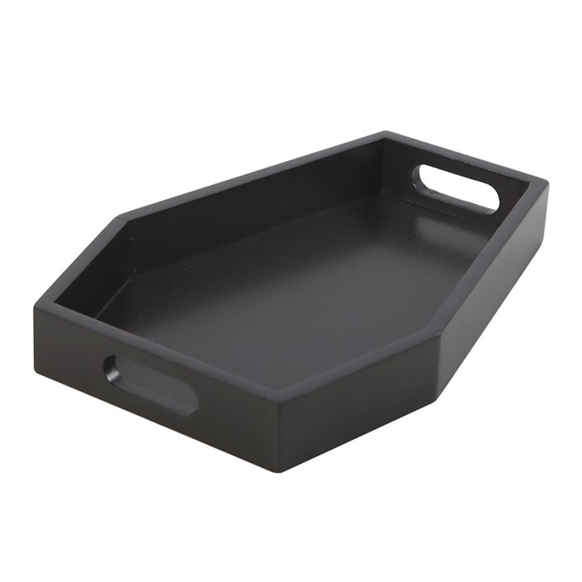 Plain Black Coffin Trinket Tray