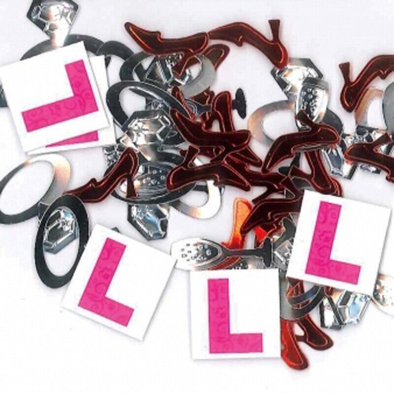L Plate Hen Night Confetti Table Sprinkles