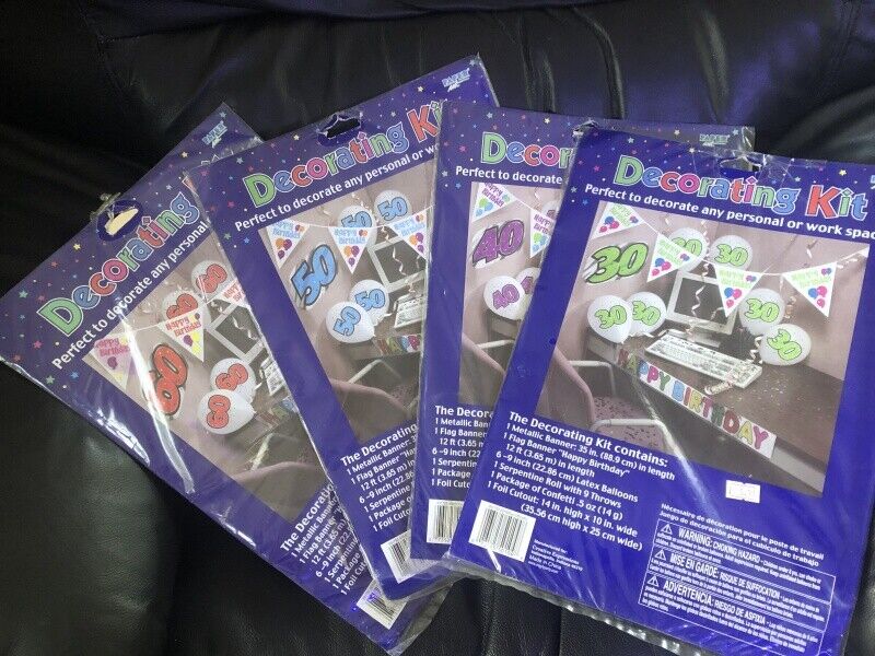 Birthday Decorating Kits - 30th 40th 50th 60th