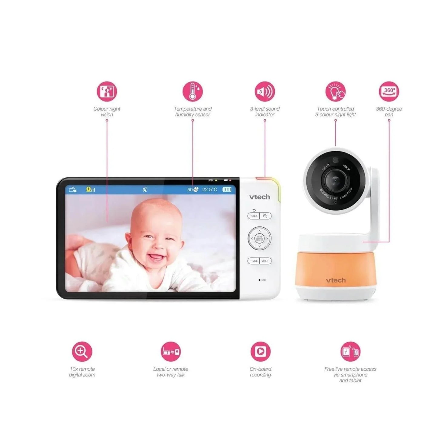 VTech RM7767HD 7inch Smart Wi-Fi Baby Monitor